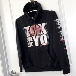 BAILEY APPAREL | Women’s Black Tokyo Japan Hooded Pullover Sweatshirt Size Small